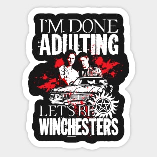 Lets Be Winchesters V2 Sticker